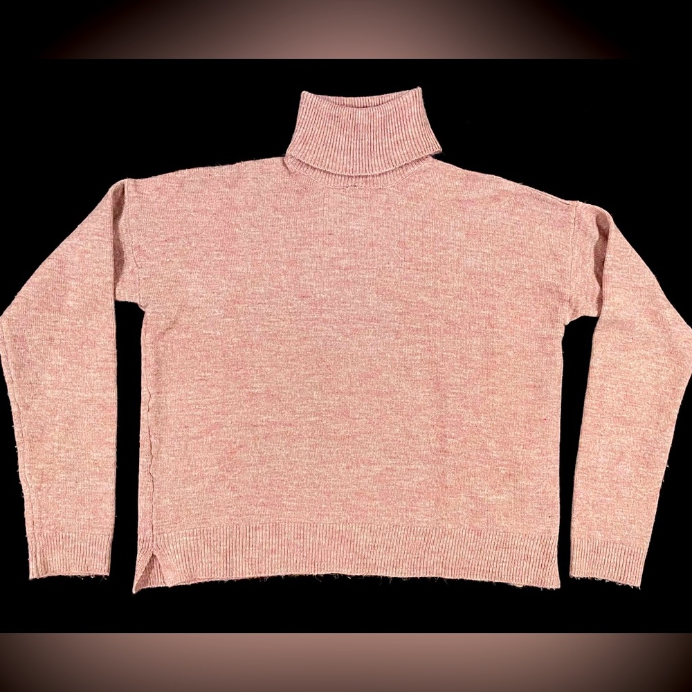 pink garage knit turtleneck sweater